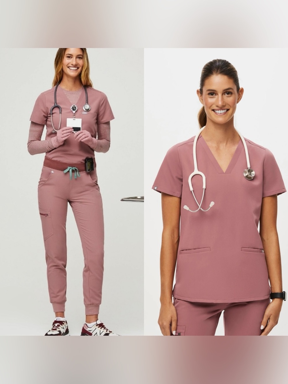 Figs Scrub Set in Mineral Mauve; Zamora Joggers Size Large/Casma Top Size XL